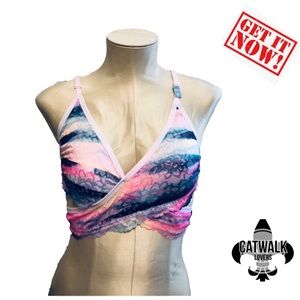 Victoria secret pink crisscross padded bralette M